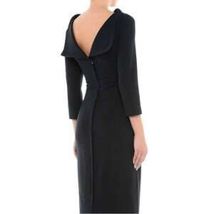 NWT Antonio Berardi Black Crepe Midi Sheath Shift Dress IT42 Medium $1995 Retail
